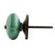 Solid Sage Green Mediium Square Ceramic Drawer Knob